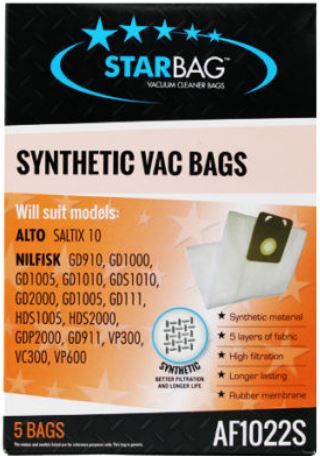 CLEANSTAR VACBAG SYNTHETIC NILFISK GD1000 2000 5PK