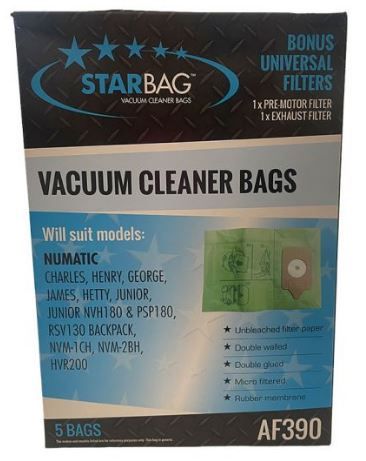 CLEANSTAR VACBAG NUMATIC HENRY (VS68) 5PK