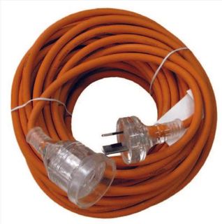 CLEANSTAR 10AMP EXTENSION LEAD RUBBER 3 CORE ORANGE 20M