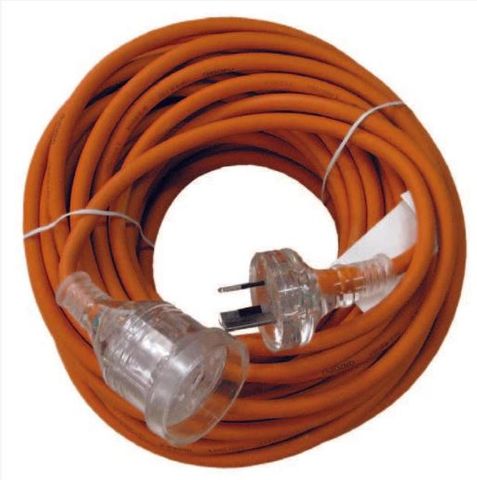CLEANSTAR 10AMP EXTENSION LEAD RUBBER 3 CORE ORANGE 20M