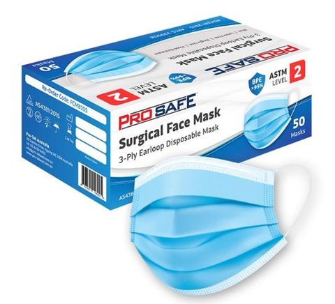 PROSAFE FACE MASK 3 PLY BLUE