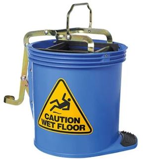 OATES CONTRACTOR ROLLER WRINGER BUCKET BLUE PLASTIC 15LT