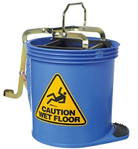 OATES CONTRACTOR ROLLER WRINGER BUCKET BLUE PLASTIC 15LT
