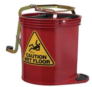 OATES CONTRACTOR ROLLER WRINGER BUCKET RED PLASTIC 15LT