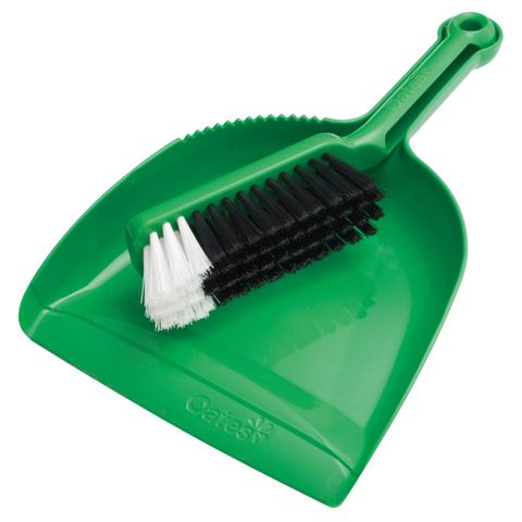 OATES DUSTPAN AND BANNISTER BRUSH SET GREEN 164572