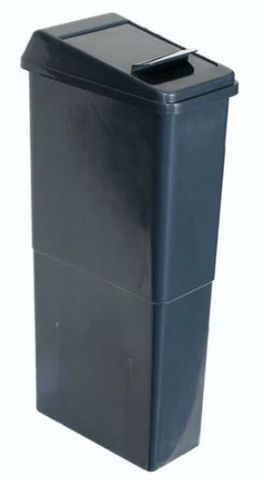 SLIMLINE 23LTR LADY SANITARY BIN WITH LID GREY
