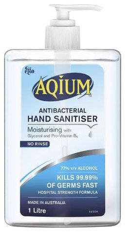 AQIUM ANTIBACTERIAL HAND SANITISER 1LT