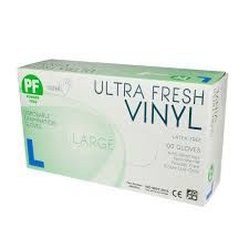 ULTRA FRESH VINYL CLEAR POWDER FREE GLOVE LARGE