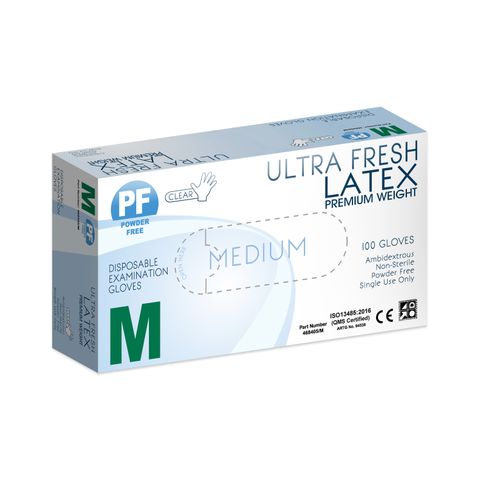 ULTRA FRESH LATEX NATURAL POWDER FREE GLOVE MEDIUM