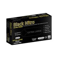 BLACK NITRO NITRILE POWDER FREE GLOVE XLARGE