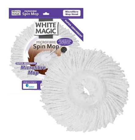 WHITE MAGIC SPIN MOP  HEAD WHITE