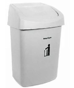 SABCO RUBBISH BIN SWING TOP LID  WHITE 25LT