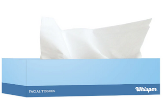 WHISPER SINGLE  FACIAL TISSUE 100