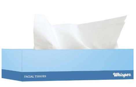 WHISPER SINGLE  FACIAL TISSUE 100