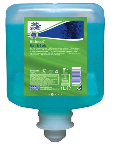 CLEANSER DEB HAIR & BODY WASH 1L - RAINFOREST FRESH