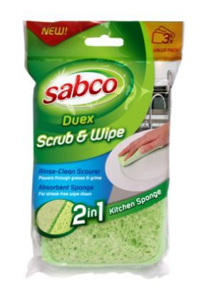 SABCO DUEX SCRUB AND WIPE 3PK