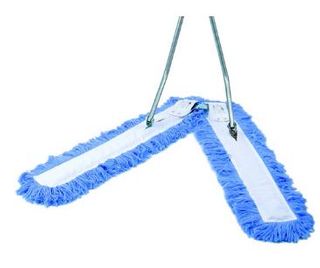 SABCO STANDARD SCISSOR MOP BLUE COMPLETE WITH HANDLE 100x12.5CM