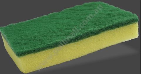 PALL MALL GALA SPONGE SCOURER GREEN 150 x 100mm