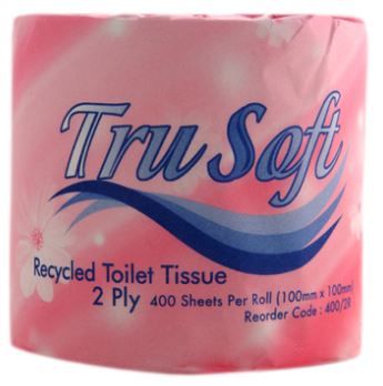 TRU SOFT TOILET ROLLS RECYCLED 2PLY IND. WRAPPED 48 rolls
