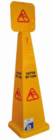 EDCO LARGE PYRAMID CAUTION WET FLOOR SIGN 1 ONLY