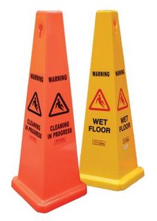 PALL MALL SAFETY CONE  90CM WET FLOOR - YELLOW