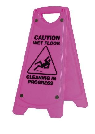 OATES A FRAME CAUTION WET FLOOR SIGN PINK 165483