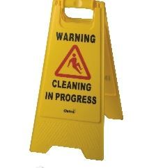 OATES CONTRACTOR A-FRAME WARNING SIGN YELLOW 165486
