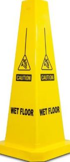 SABCO CAUTION WET FLOOR CONE - YELLOW