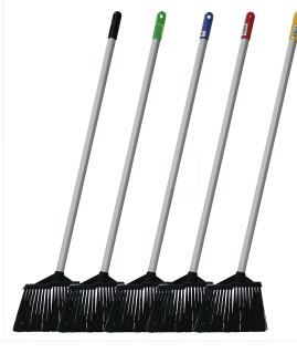 PALL MALL LOBBY DUST PAN BROOM RED WITH LIGHT WEIGHT ALUMINIUM HANDLE