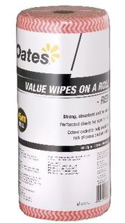 OATES VALUE WIPES ON A ROLL RED165405