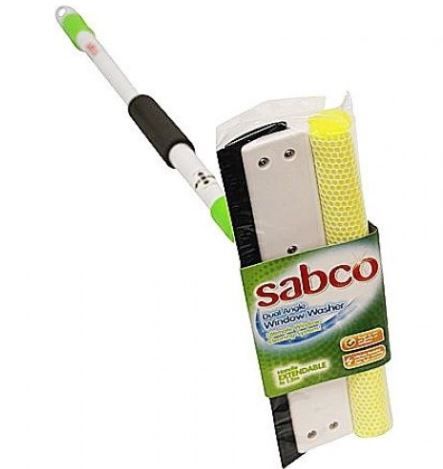 SABCO DUAL ANGLE WINDOW WASHER WITH SOFT GRIP TX HANDLE BLUE