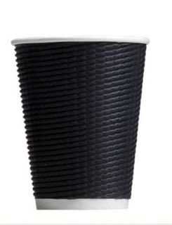 TAILORED PACKAGING TRIPLE WALL COFFEE CUPS CHARCOAL 12OZ (500/CTN)