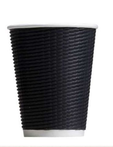 TAILORED PACKAGING TRIPLE WALL COFFEE CUPS CHARCOAL 12OZ (500/CTN)