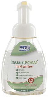 DEB INSTANT FOAM NON ALCOHOL SANITISER 250ML