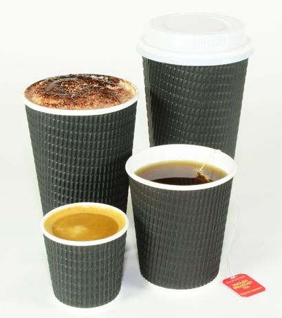 TAILORED PACKAGING  TRIPLE WALL COFFEE CUPS CHARCOAL 16OZ (500/CTN)