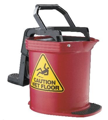 OATES DURACLEAN ULTRA ROLLER WRINGER BUCKET 16LT RED 165444