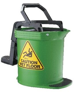 OATES DURACLEAN ULTRA ROLLER WRINGER BUCKET 16LT GREEN 165443