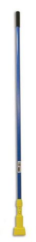 RUBBERMAID CLAMP STYLE ROUGH MOP BLUE HANDLE PLASTIC YELLOW HEAD FIBERGLASS HANDLE