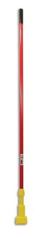 RUBBERMAID CLAMP STYLE ROUGH MOP RED HANDLE PLASTIC YELLOW HEAD FIBREGLASS HANDLE