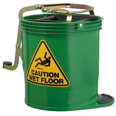 RAPID ROLLER WRINGER MOP BUCKET GREEN