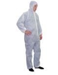 LIVINGSTONE DISPOSABLE COVERALL WHITE LARGE SPP 50/CTN