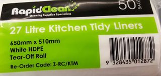 SINGLE ROLL 27LTR KITCHEN TIDY LINERS