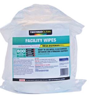 INTERCLEAN FACILITY GYM WIPES 800 PER ROLL 203MM 254MM