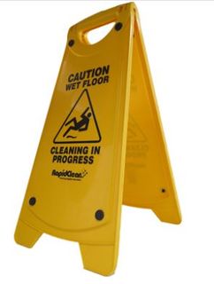 OATES RAPID A FRAME CAUTION WET FLOOR SIGN YELLOW