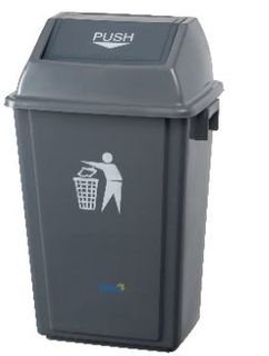 OATES FLIP BIN GREY 60LT 165959