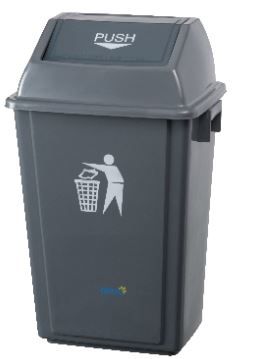 OATES FLIP BIN GREY 60LT 165959