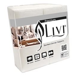 LIVI PREMIUM QUILTED DINNER NAPKINS 2PLY 100S