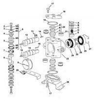 HYPRO RUBBER CUP & GUIDE KIT 5300C-X MODELS