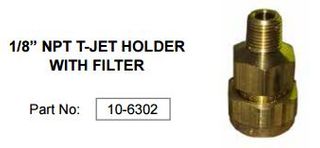 CLEANSTAR 1/8 NPT T-JET HOLDER WITH FILTER