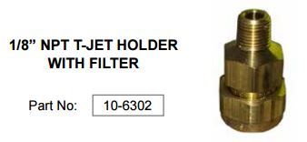 CLEANSTAR 1/8 NPT T-JET HOLDER WITH FILTER